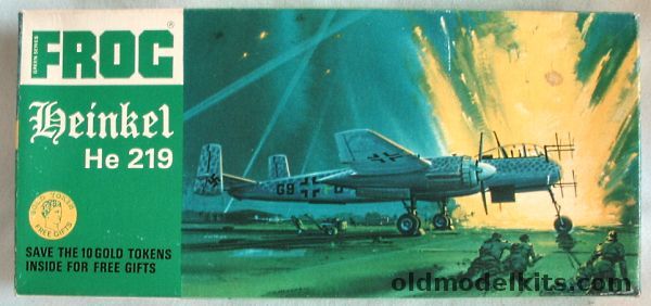 Frog 1/72 Heinkel He-219 'UHU' Owl - Night fighter Camo or Natural Finish - Green Series, F177 plastic model kit